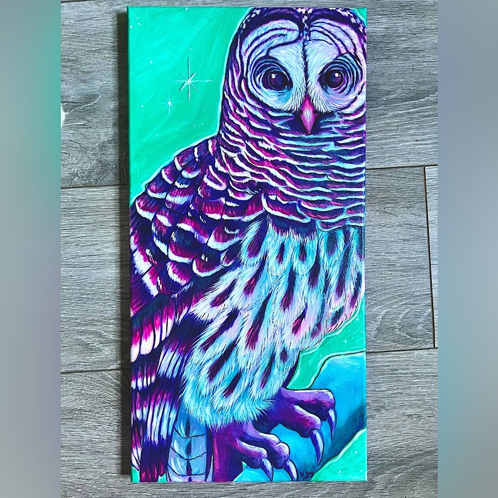 Original art “A Starry Night” mixed media painting